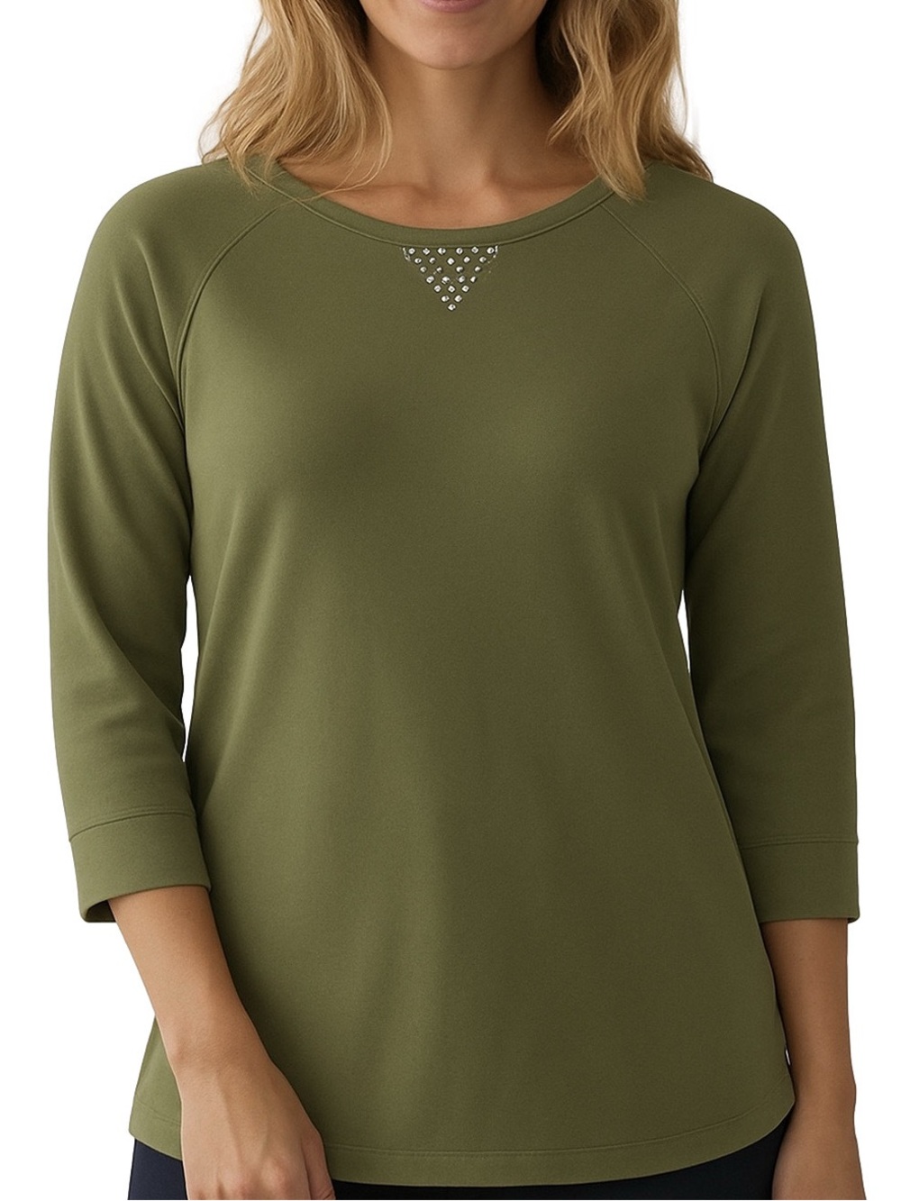 190. NWOT WOMENS QUACKER FACTORY 1X DETAIL TOP
